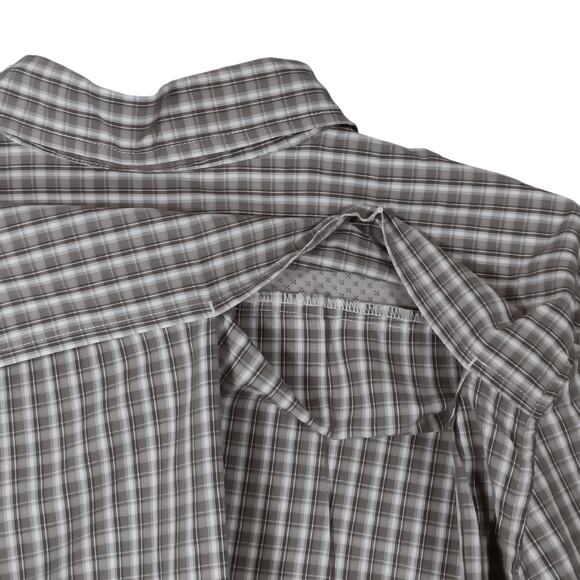 Eddie Bower Plaid Button Down Shirt Brown Tan Long Sleeve Size Medium Men's - Picture 3 of 10